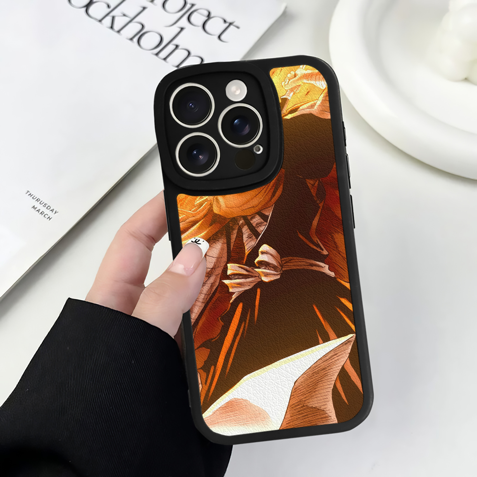 （画像用） ブリーチ BLEACH 【iPhone 16シリーズ対応】シリコンスマホケース（レザー調） 材質：シリコン